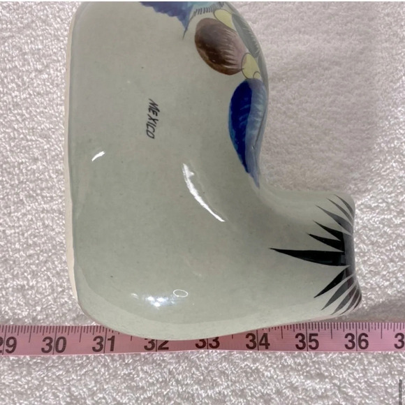 Vintage Tonala Mexico Folk Art Grey Painted Ceramic Cat Statue - Picture 14 of 16